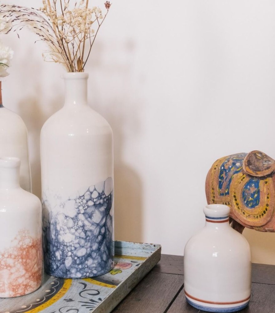 Deco & Linge De Maison Jamini | Vase Raye En Ceramique