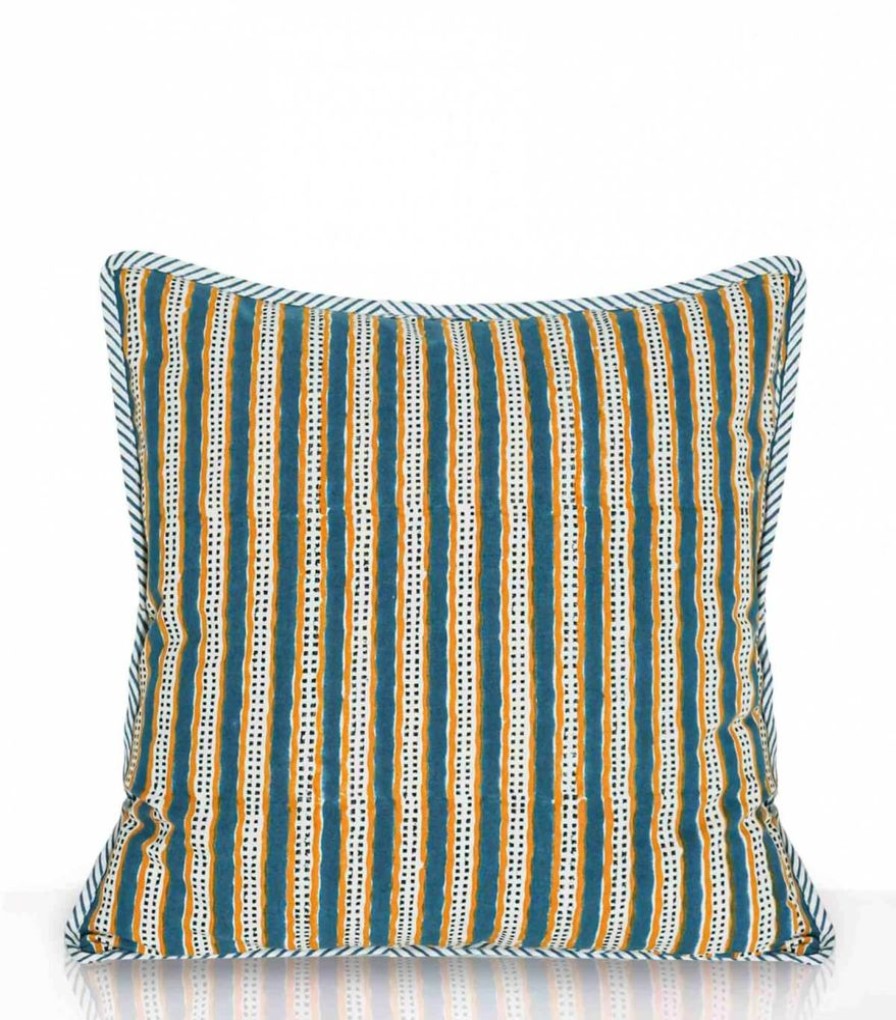 Deco & Linge De Maison Jamini | Taie D'Oreiller Stripe Vert Pin