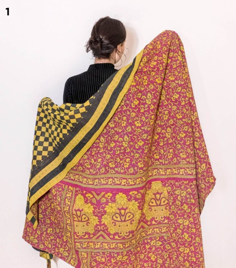 Deco & Linge De Maison Jamini | Plaid Vintage En Kantha