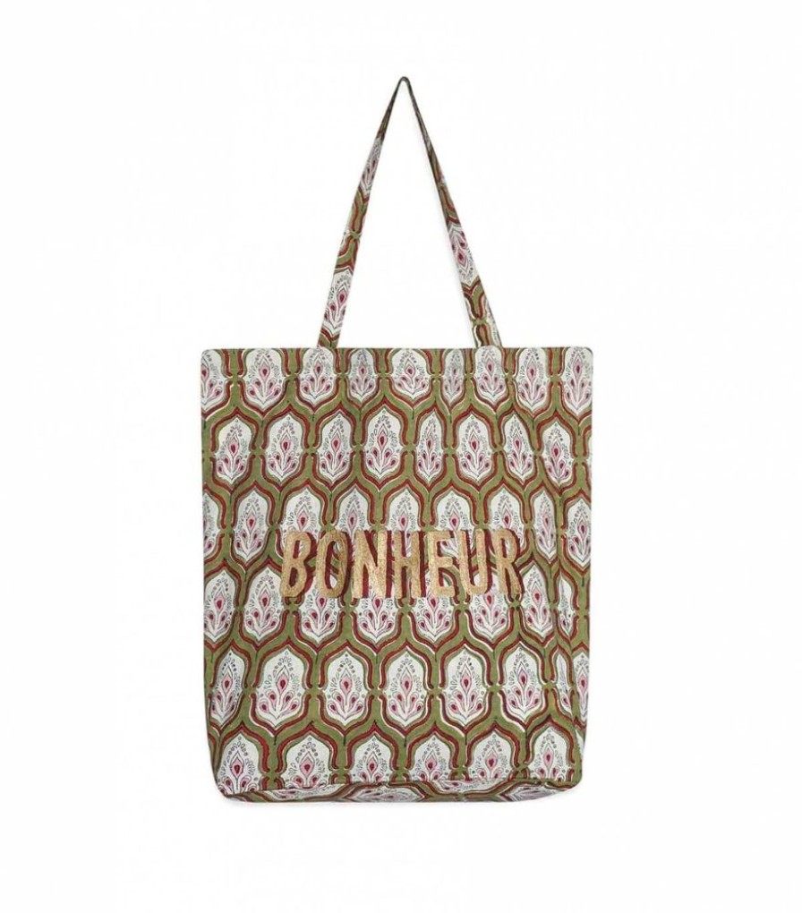 Sacs & Pochettes Jamini | Tote Bag B Pranjal Vert Tilleul