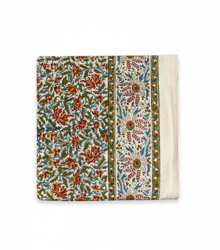 Linge De Table Jamini | Grande Nappe Carree Reema Olive