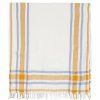 Deco & Linge De Maison Jamini | Serviette Plage Bleue & Jaune Moutarde