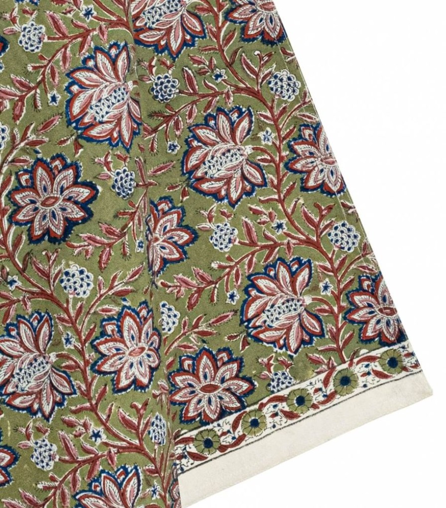 Linge De Table Jamini | Torchon De Cuisine Louise Vert Tilleul