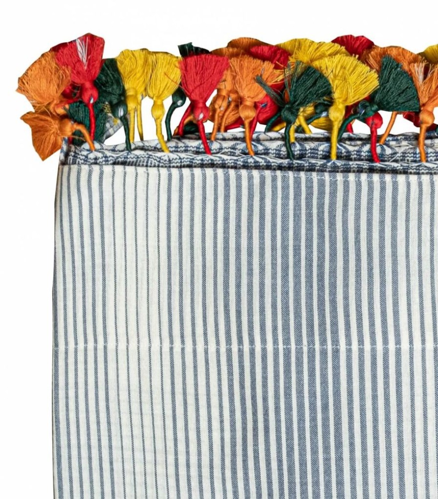 Deco & Linge De Maison Jamini | Rideau Coton Jalin Indigo