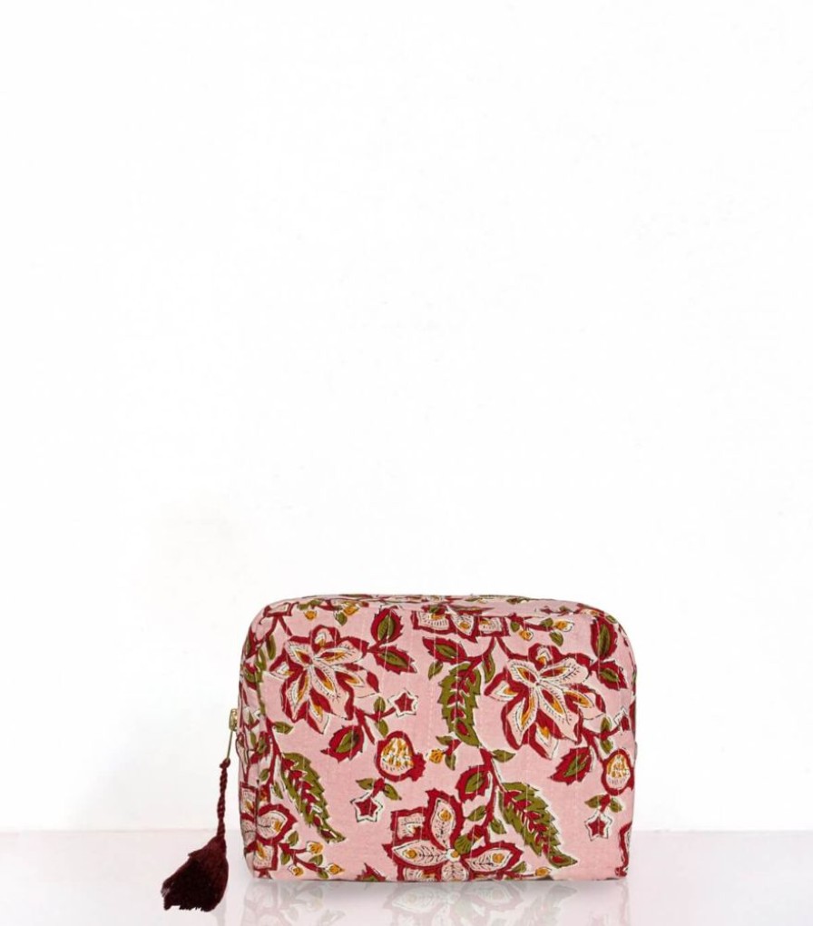 Sacs & Pochettes Jamini | Pochette A Maquillage Rang Rose Pale