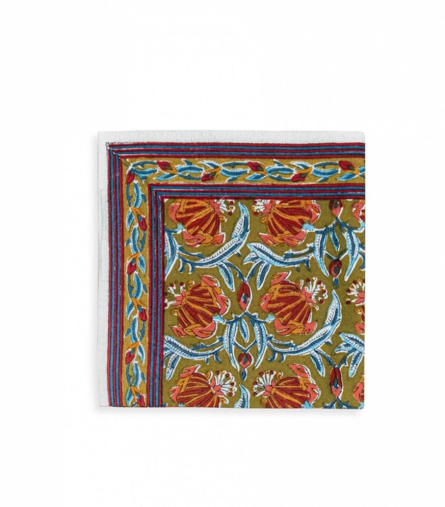 Linge De Table Jamini | Serviette De Table Jaipur Olive