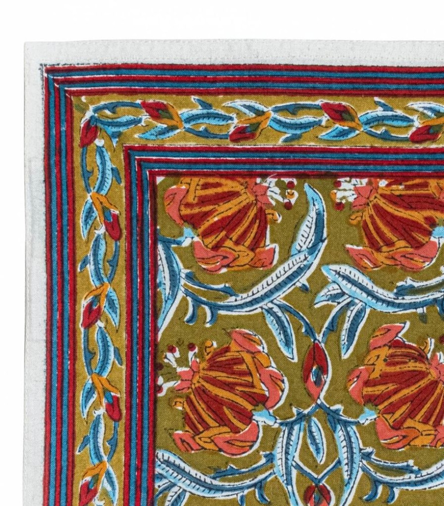 Linge De Table Jamini | Serviette De Table Jaipur Olive