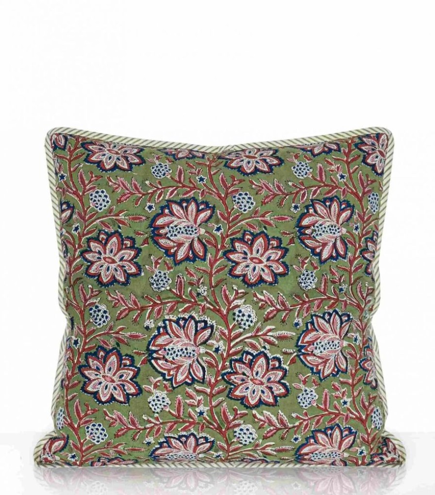 Deco & Linge De Maison Jamini | Taie D'Oreiller Louise Vert Tilleul
