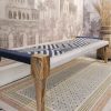 Deco & Linge De Maison Jamini | Charpoy Mani - Ecru & Bleu