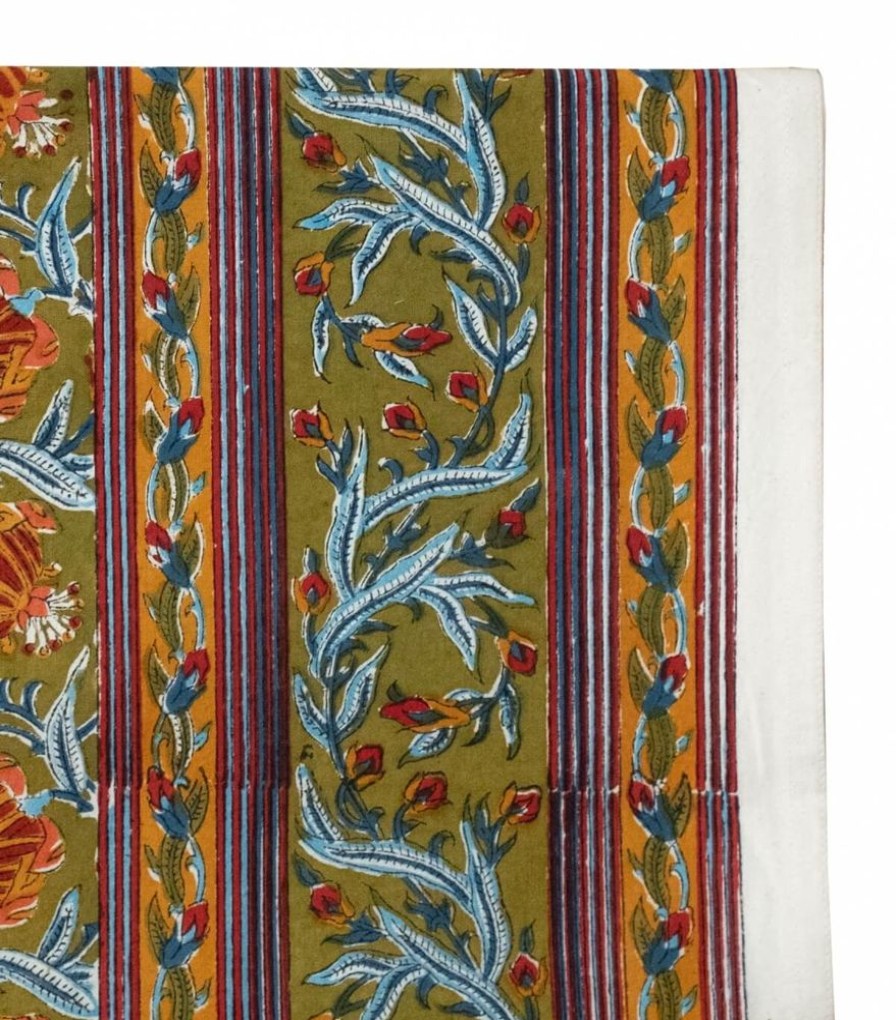 Linge De Table Jamini | Nappe 170*300 Jaipur Olive