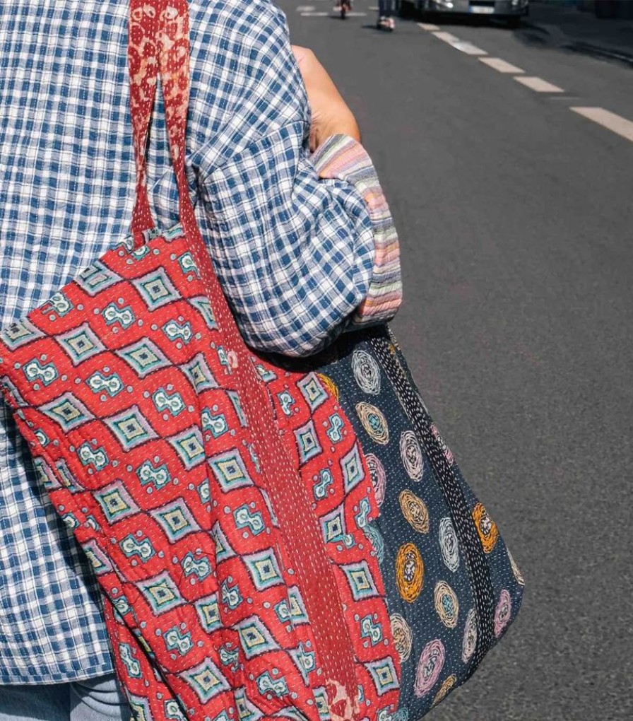Sacs & Pochettes Jamini | Sac De Marche En Tissu Kantha