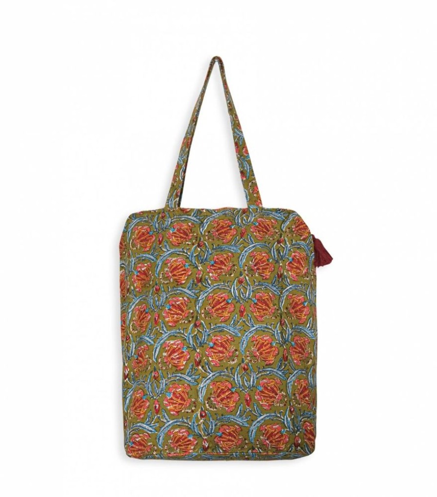 Sacs & Pochettes Jamini | Tote Bag Zippe Jaipur Olive