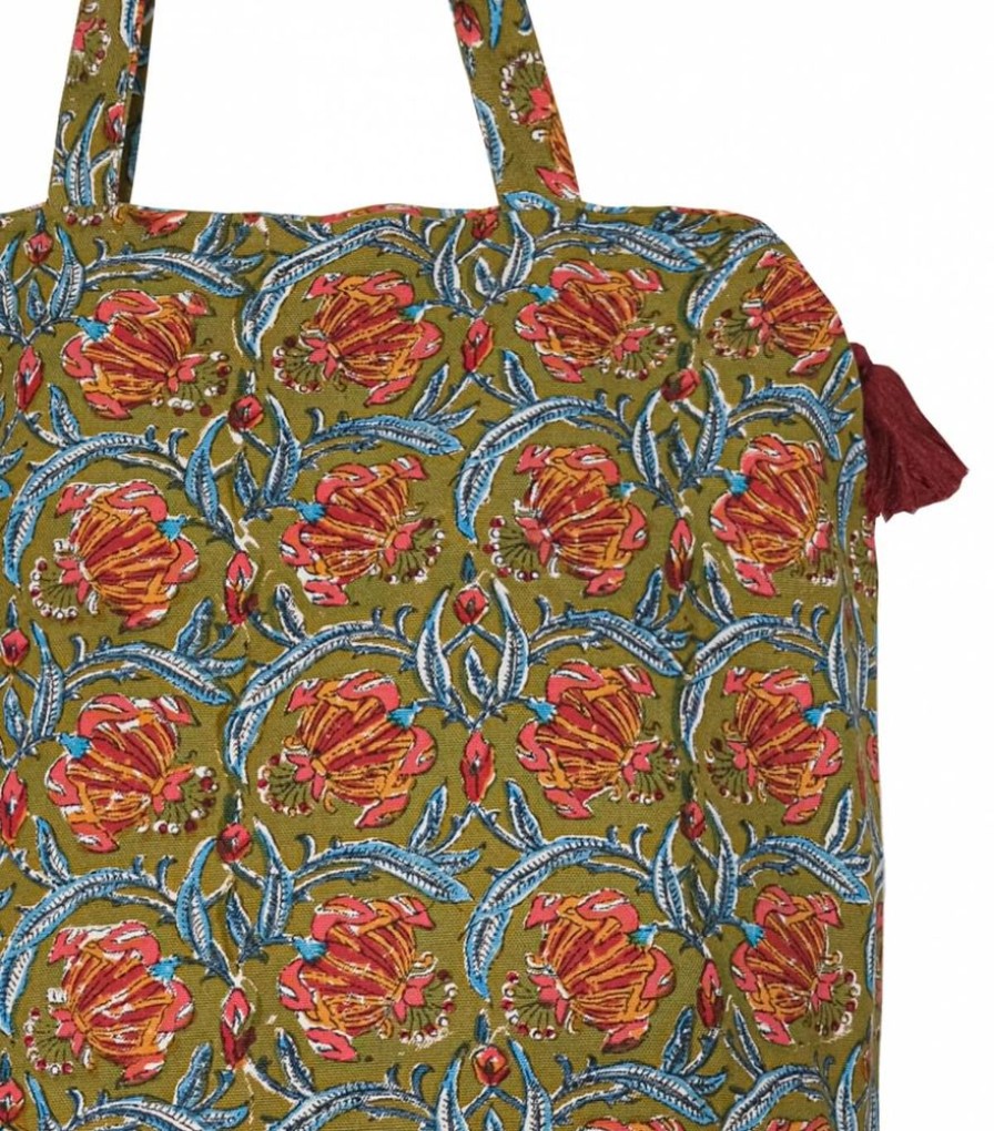 Sacs & Pochettes Jamini | Tote Bag Zippe Jaipur Olive