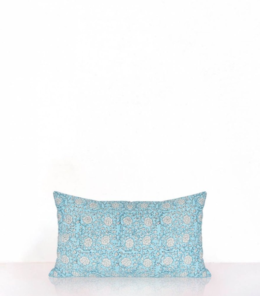 Deco & Linge De Maison Jamini | Housse De Coussin Bana Tvb Bleu Clair