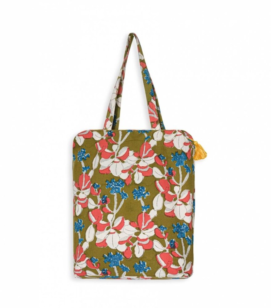 Sacs & Pochettes Jamini | Tote Bag Zippe Iris Olive