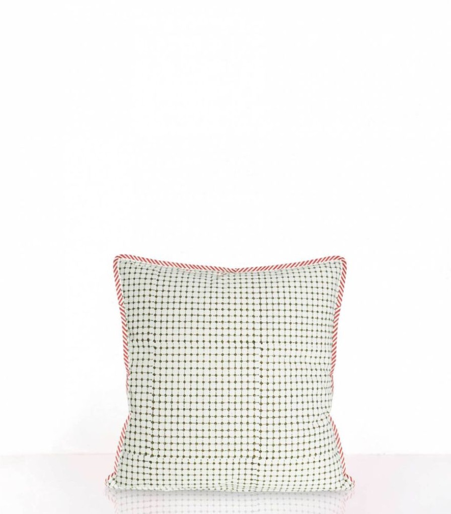 Deco & Linge De Maison Jamini | Housse De Coussin Carree Reema Olive