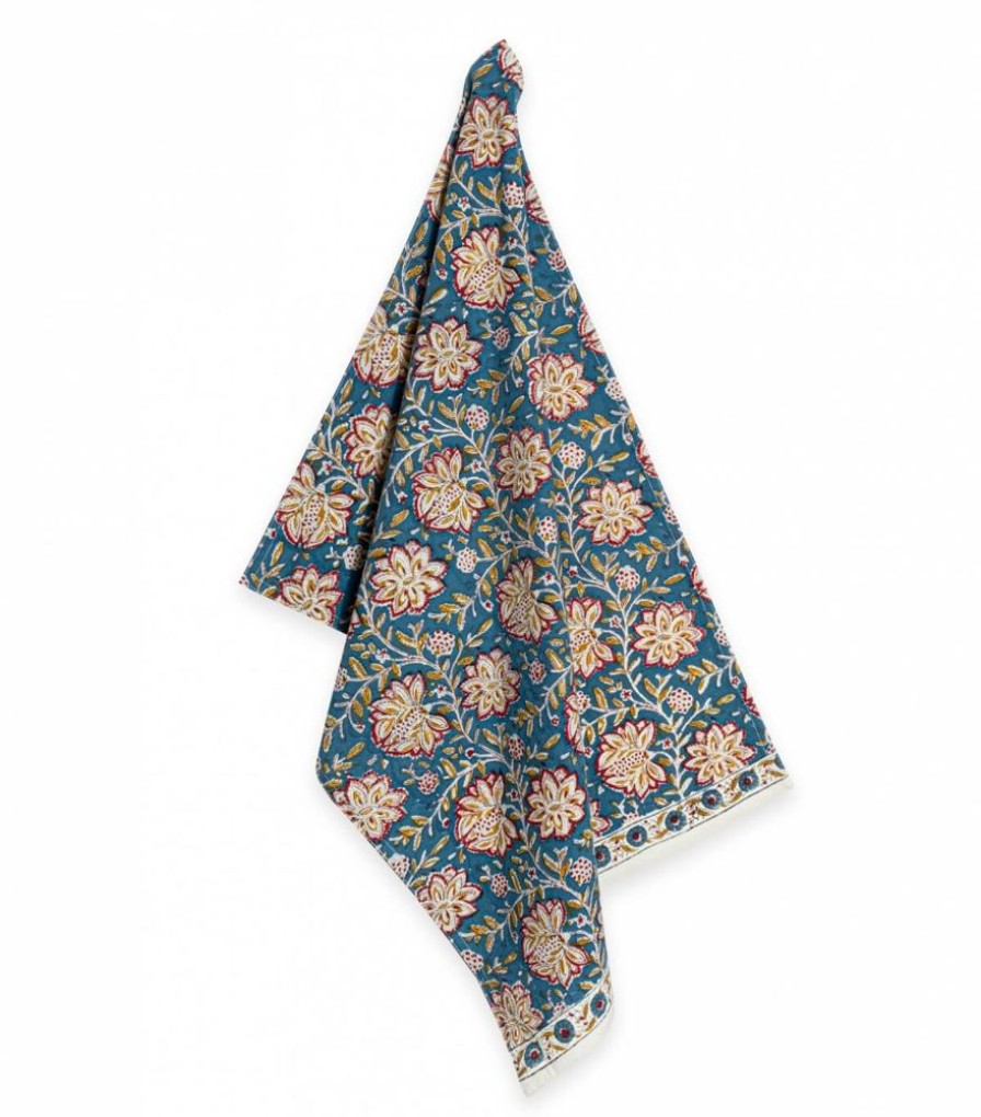 Linge De Table Jamini | Torchon De Cuisine Louise Vert Pin