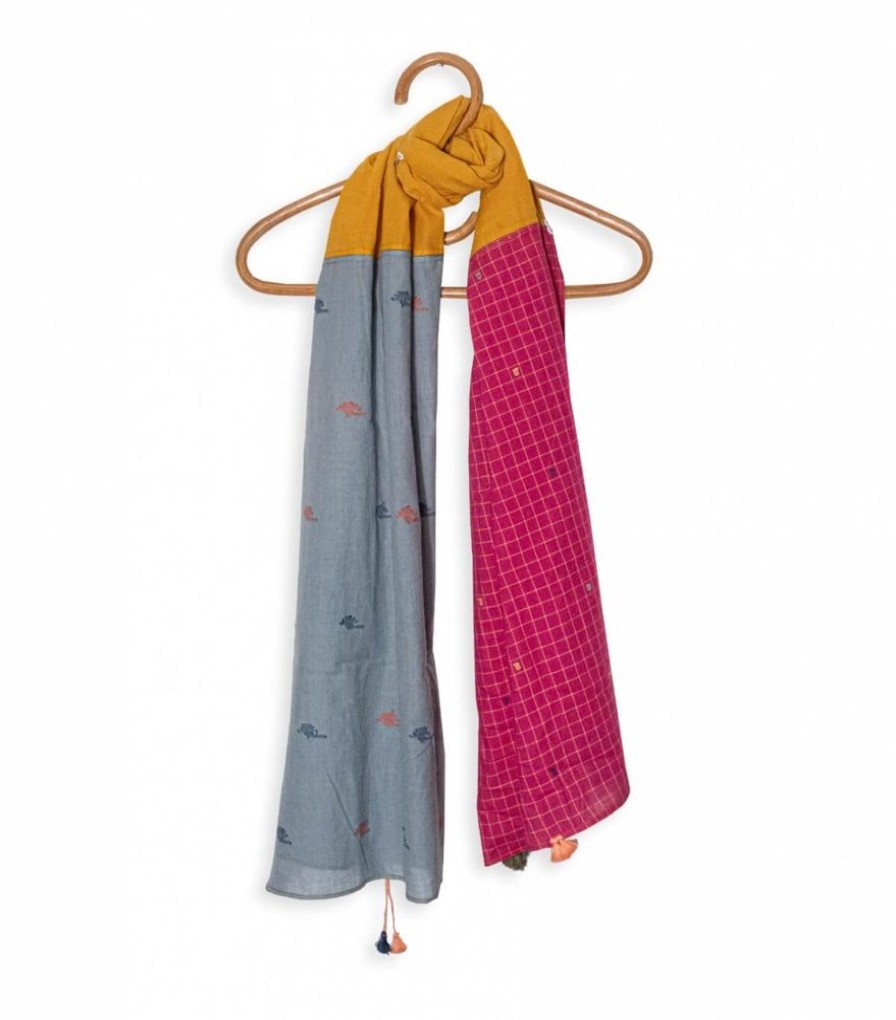 Mode Jamini | Sarong Khadi Janis Fuchsia