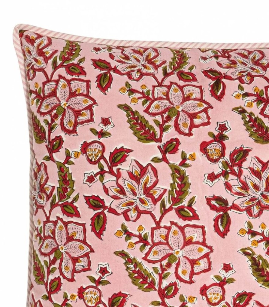 Deco & Linge De Maison Jamini | Housse De Coussin Rectangle Rang Rose Pale