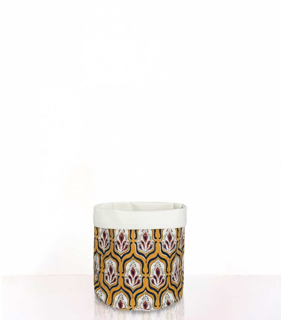 Deco & Linge De Maison Jamini | Cache-Pot Coton Pranjal Bronze