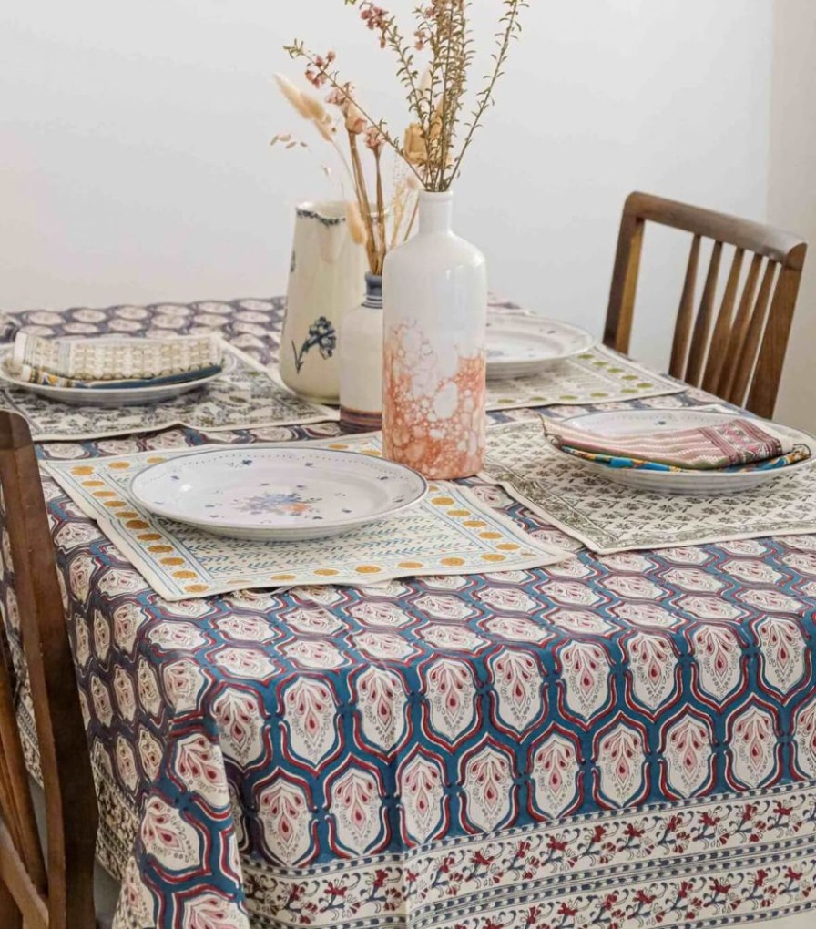 Linge De Table Jamini | Nappe 170X300 Pranjal Vert Pin
