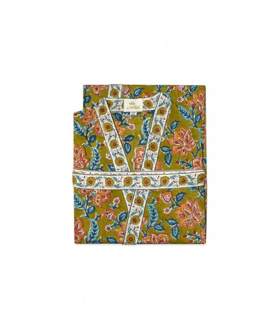 Mode Jamini | Kimono Rang Vert Kaki