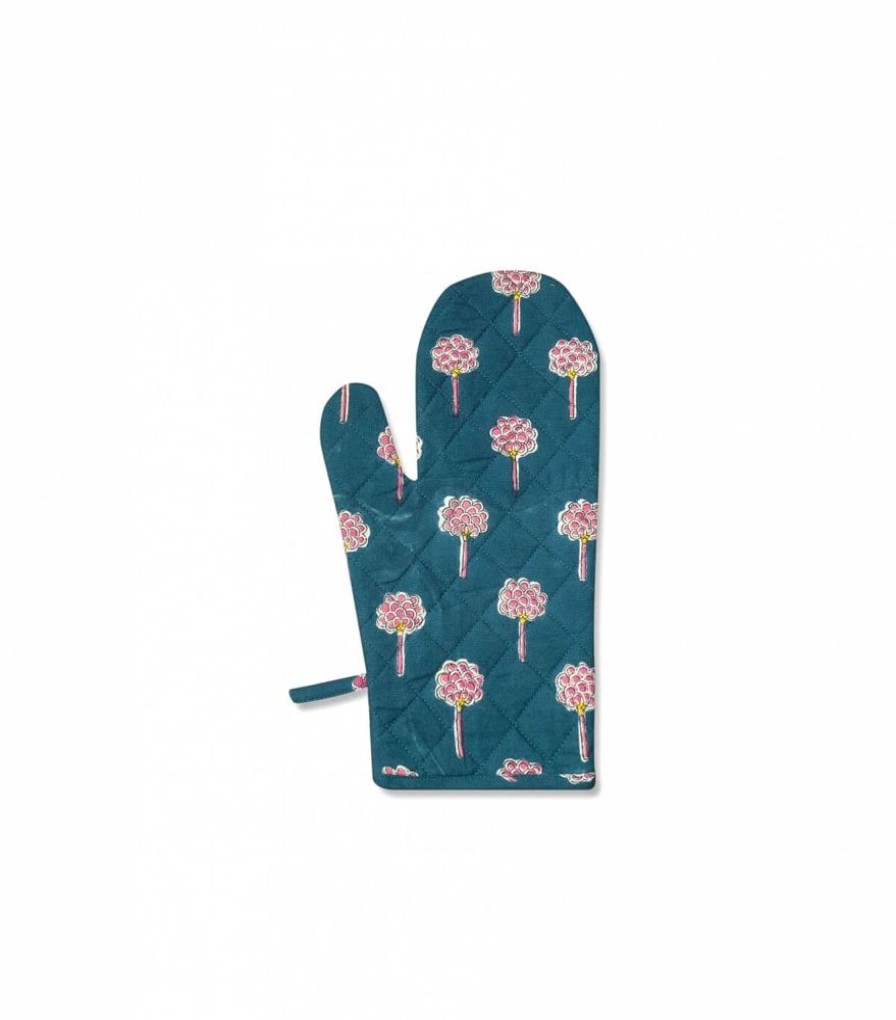 Linge De Table Jamini | Gant De Cuisine Rani Vert Pin