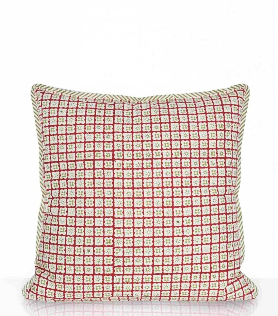Deco & Linge De Maison Jamini | Taie D'Oreiller Pranjal Vert Tilleul