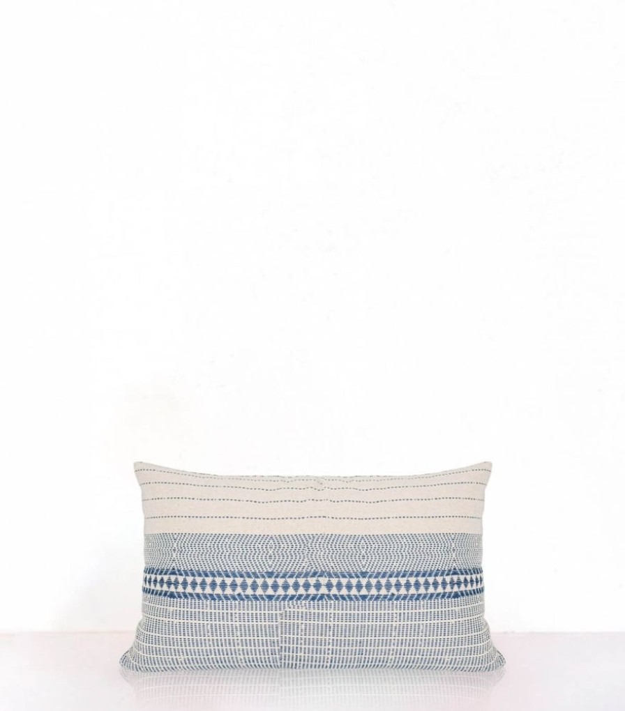 Deco & Linge De Maison Jamini | Housse De Coussin Rectangle Adom Bleu