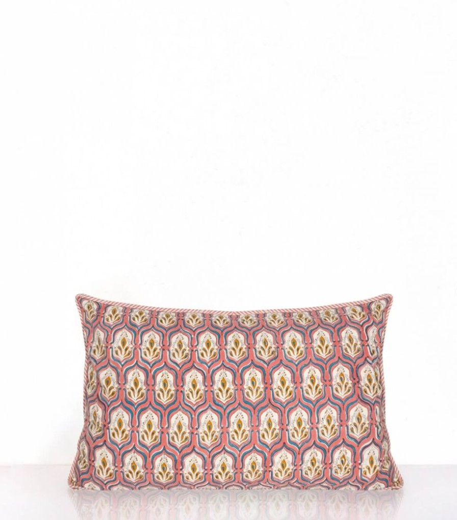 Deco & Linge De Maison Jamini | Housse De Coussin Rectangle Pranjal Rose