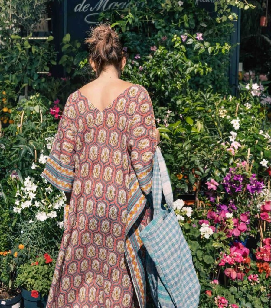 Mode Jamini | Kaftan Coton Pranjal Rose