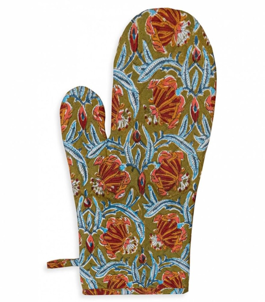 Linge De Table Jamini | Jaipur Olive - Gant De Cuisine