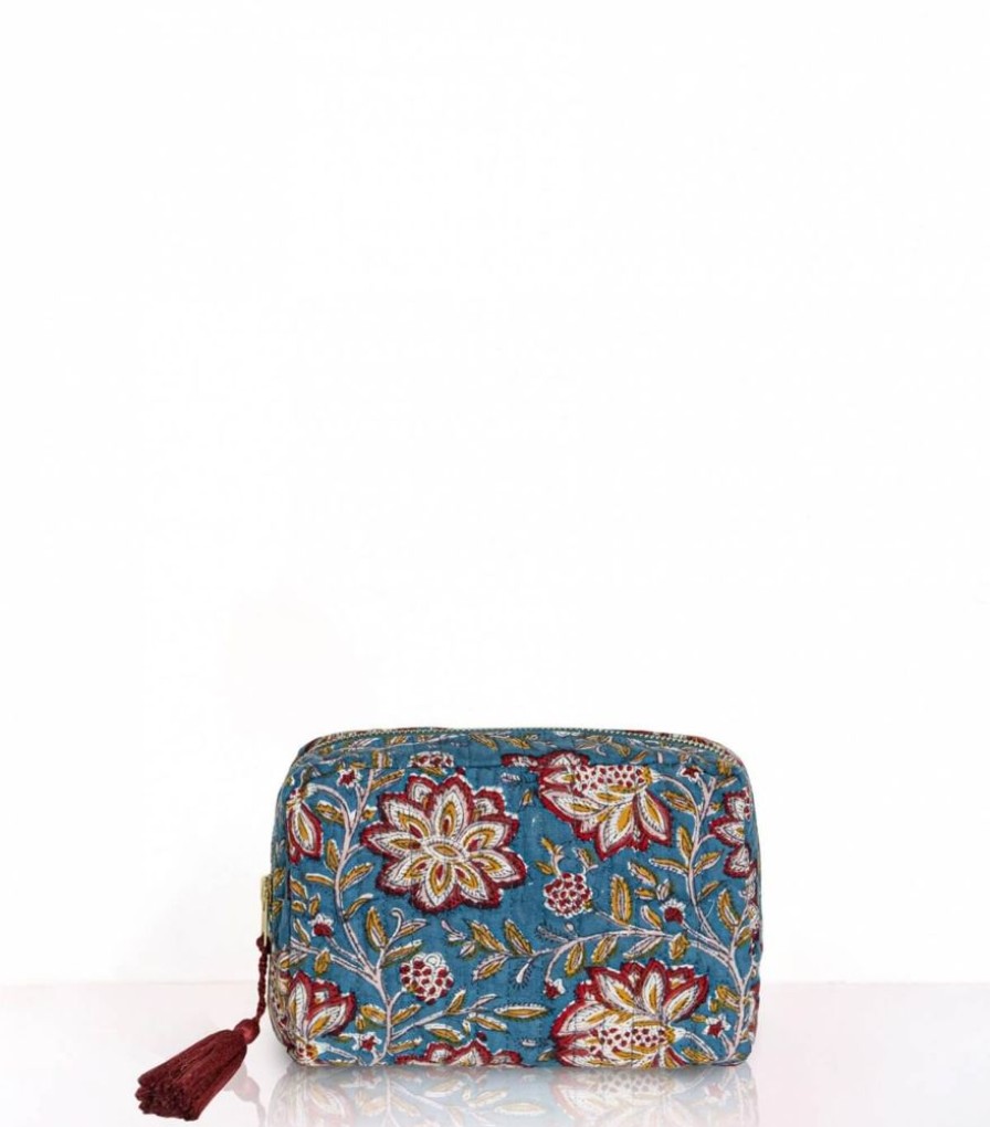 Sacs & Pochettes Jamini | Pochette A Maquillage Louise Vert Pin