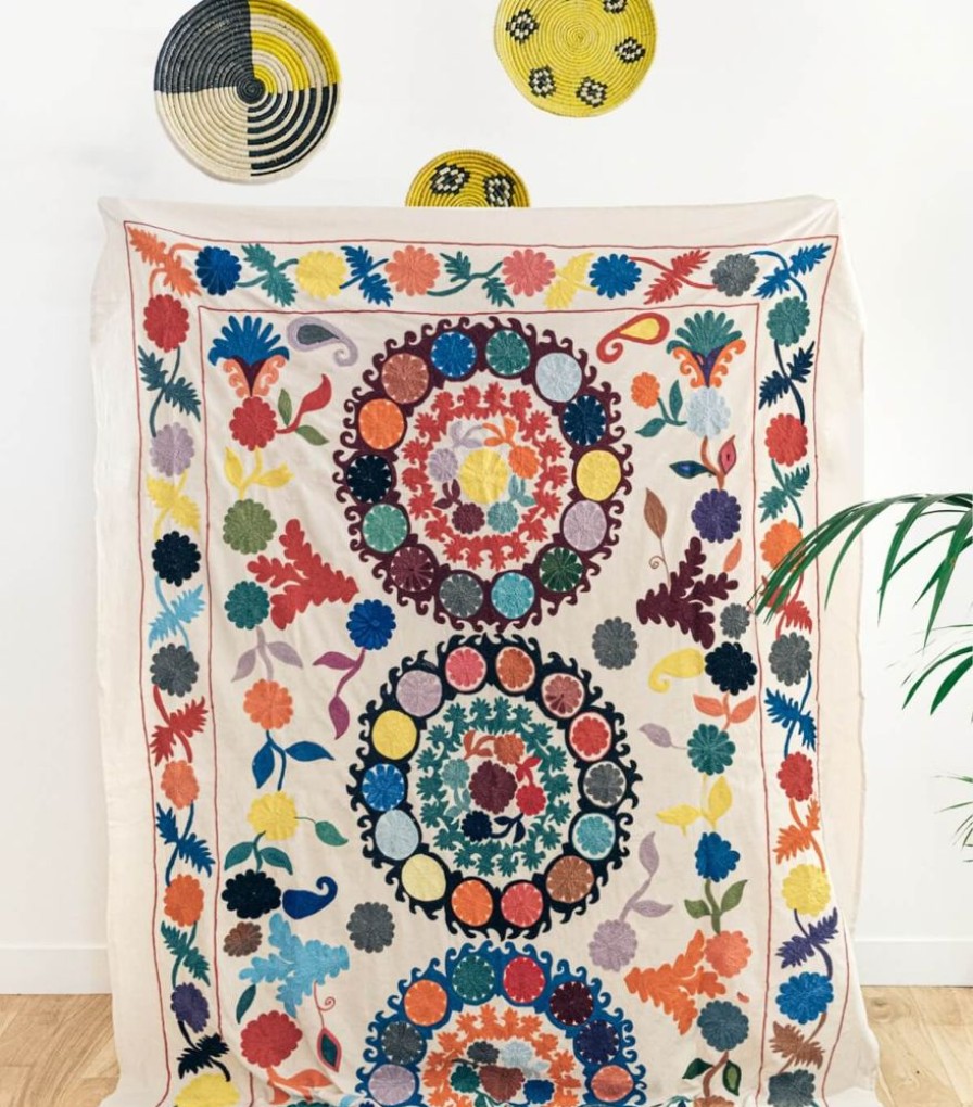 Deco & Linge De Maison Jamini | Plaid Suzani Brode