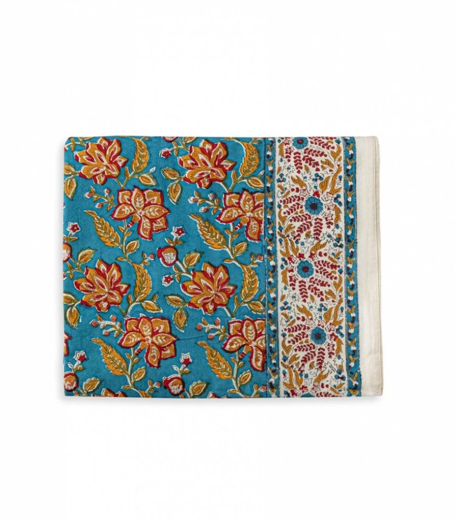 Linge De Table Jamini | Nappe 170*300 Rang Bleu Multi