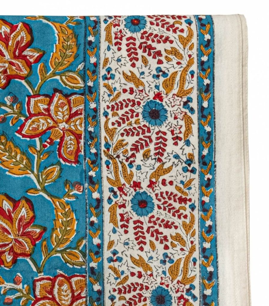 Linge De Table Jamini | Nappe 170*300 Rang Bleu Multi