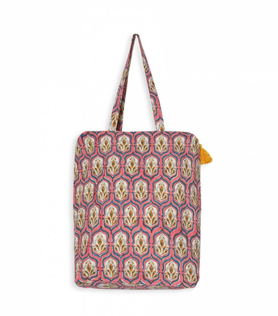 Sacs & Pochettes Jamini | Tote Bag Zippe Pranjal Rose