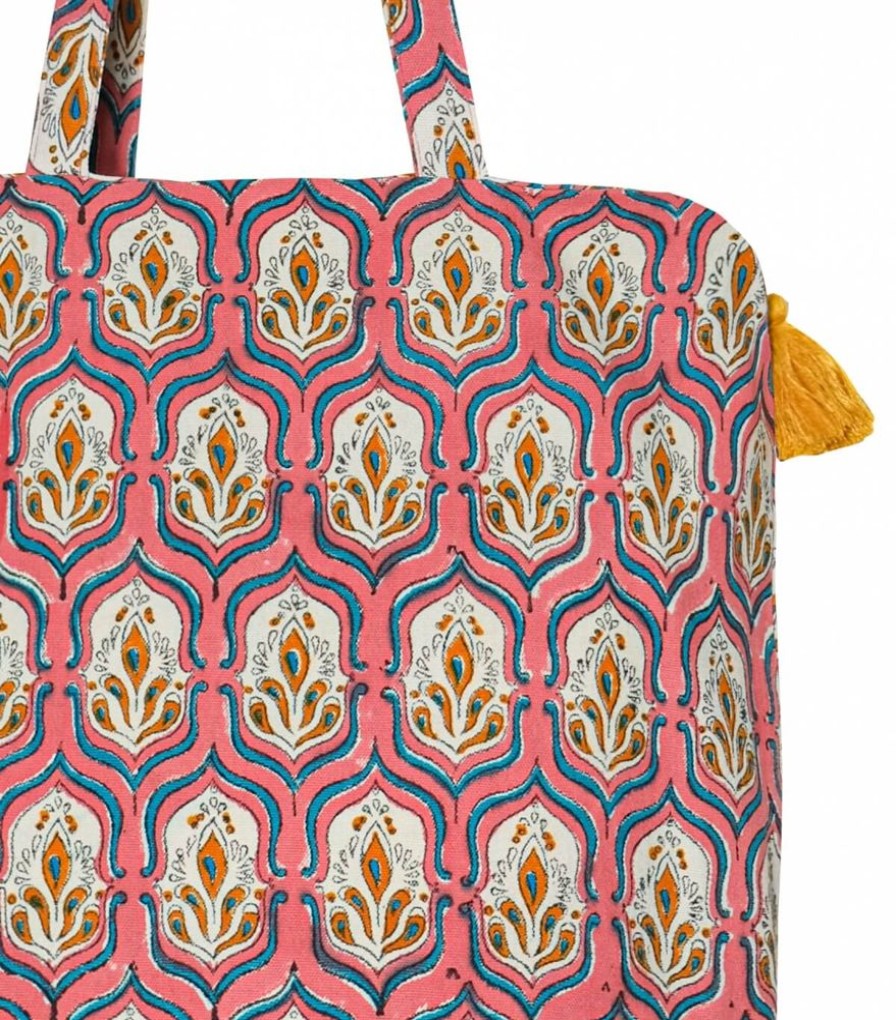 Sacs & Pochettes Jamini | Tote Bag Zippe Pranjal Rose