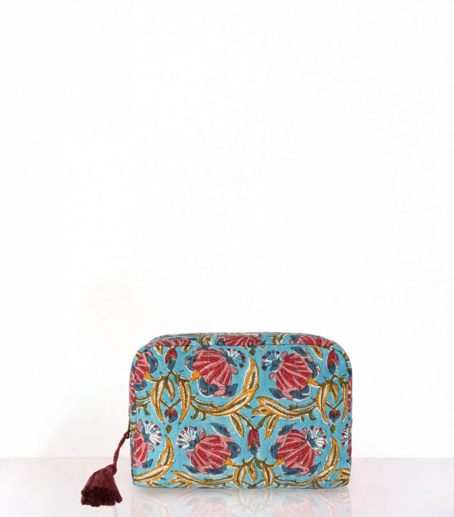 Sacs & Pochettes Jamini | Pochette De Maquillage Jaipur Bleu Clair