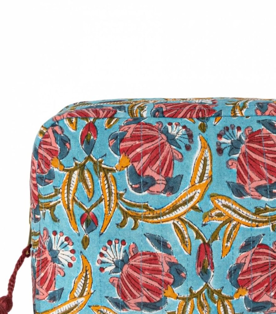 Sacs & Pochettes Jamini | Pochette De Maquillage Jaipur Bleu Clair