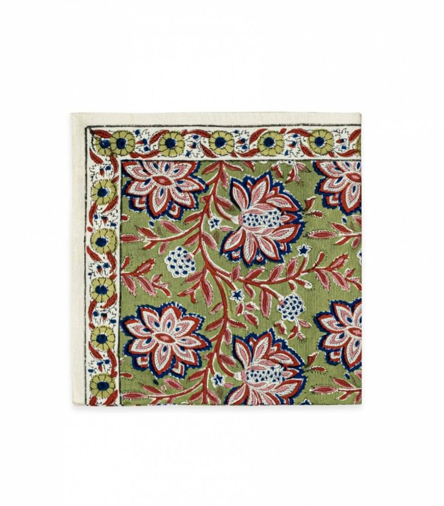 Mode Jamini | Foulard Indien Louise Vert Tilleul