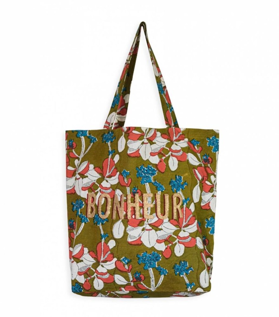 Sacs & Pochettes Jamini | Cabas Indien B Iris Olive
