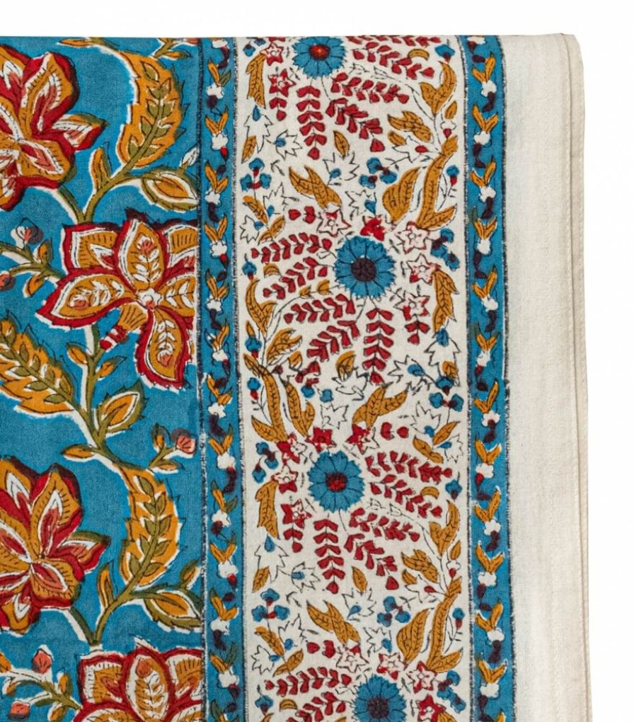 Linge De Table Jamini | Nappe 170*170 Rang Bleu Multi