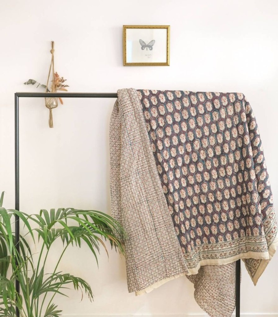 Deco & Linge De Maison Jamini | Couette En Coton Pranjal Vert Pin