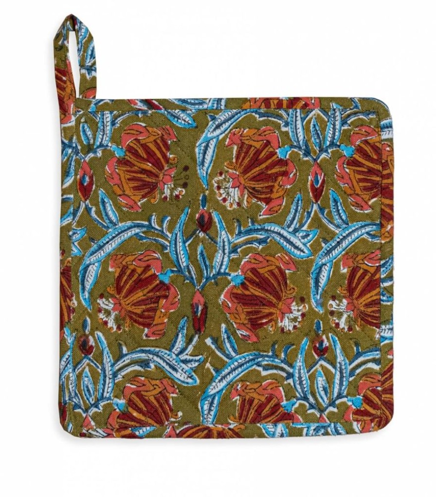 Linge De Table Jamini | Jaipur Olive - Dessous De Plat