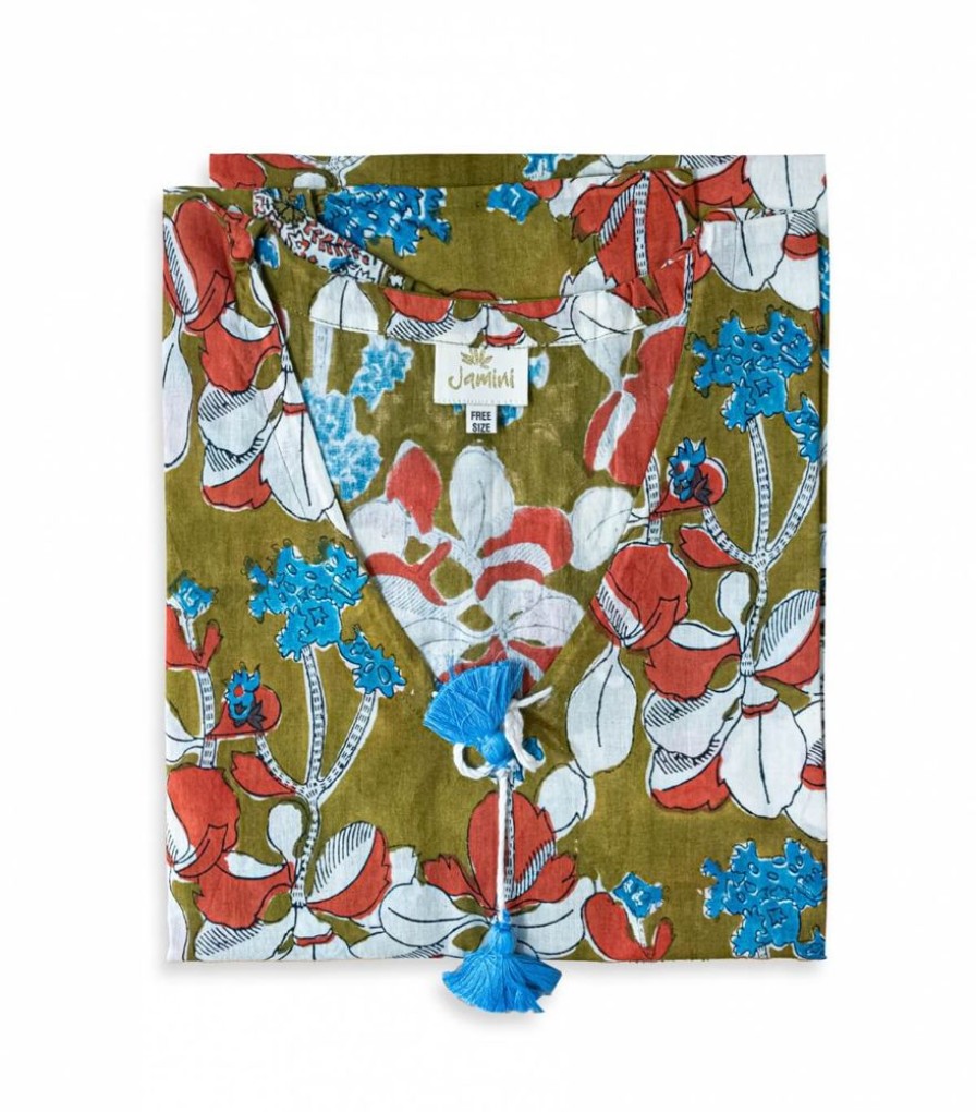 Mode Jamini | Tunique De Plage Iris Olive