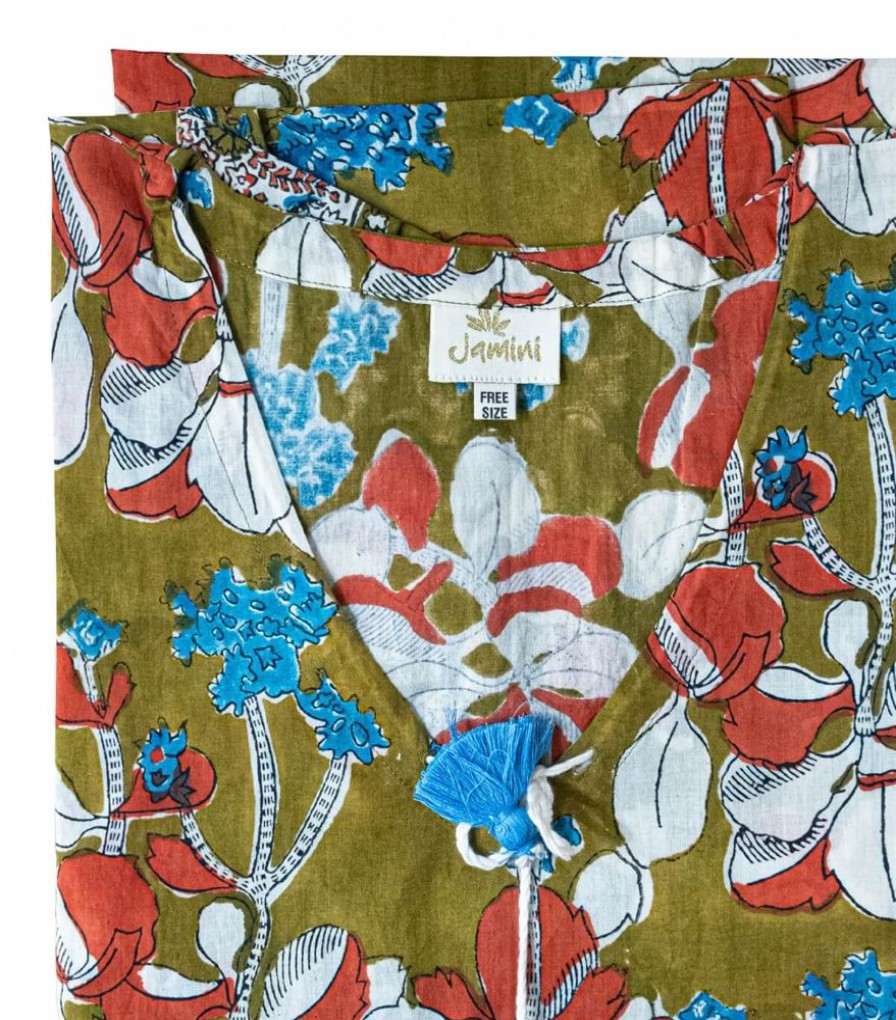 Mode Jamini | Tunique De Plage Iris Olive