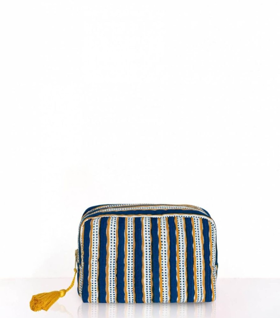 Sacs & Pochettes Jamini | Trousse De Toilette Stripe Bronze