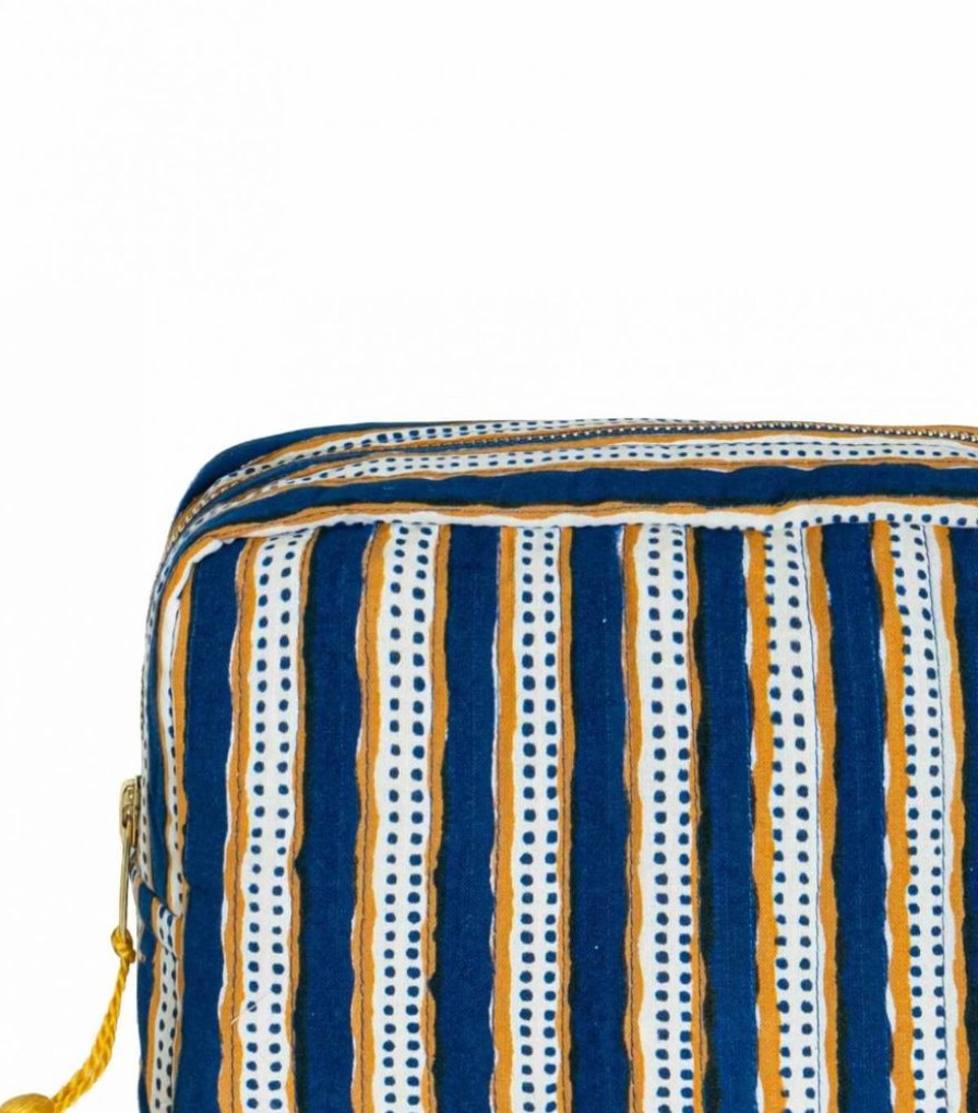 Sacs & Pochettes Jamini | Trousse De Toilette Stripe Bronze