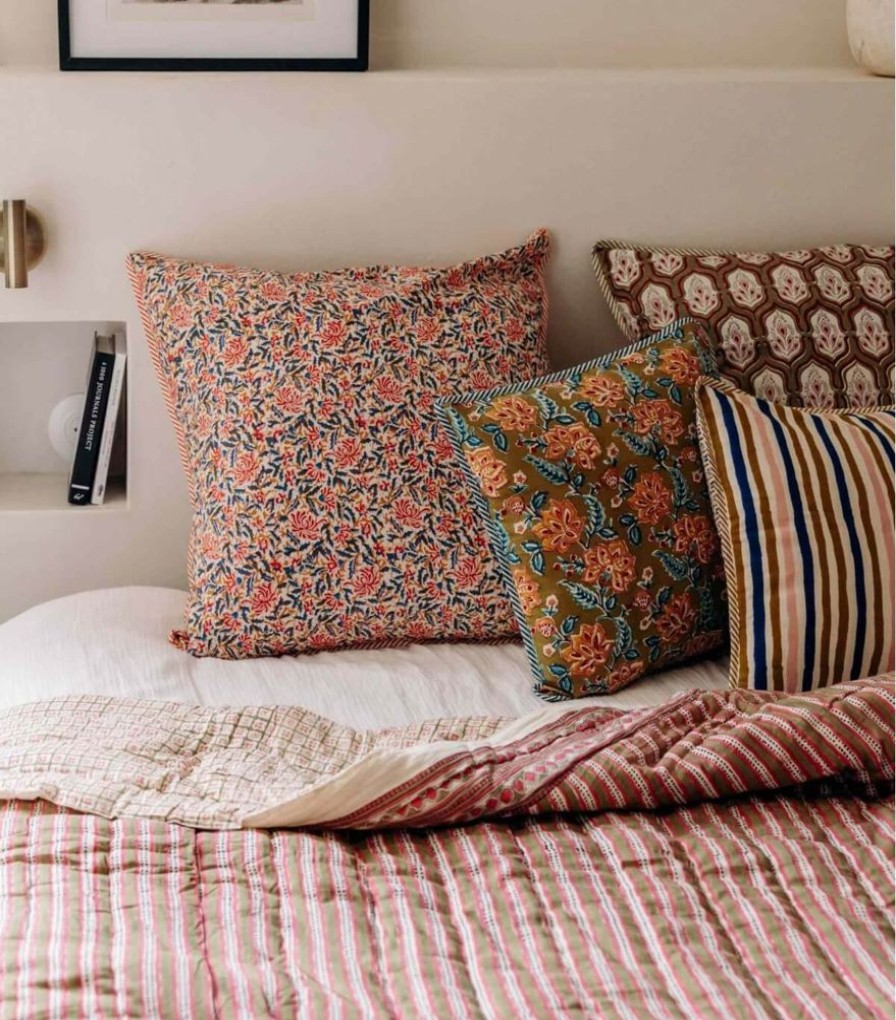 Deco & Linge De Maison Jamini | Couette En Coton Stripe Vert Tilleul